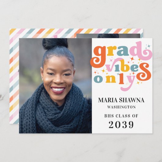 2024年の卒業パーティーのみ 招待状 (正面/裏面)