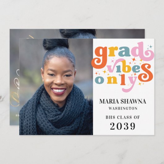 2024年の卒業パーティーのみ 案内状 (正面/裏面)