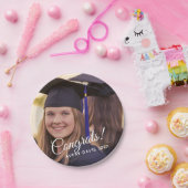 2024年の卒業写真の年クラス ペーパープレート (パーティー)