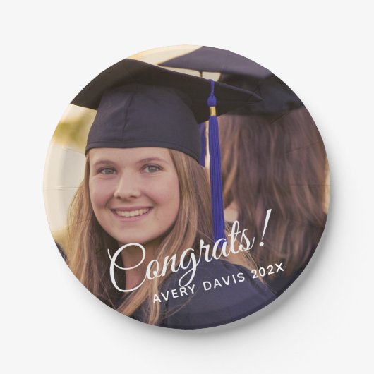 2024年の卒業写真の年クラス ペーパープレート (正面)