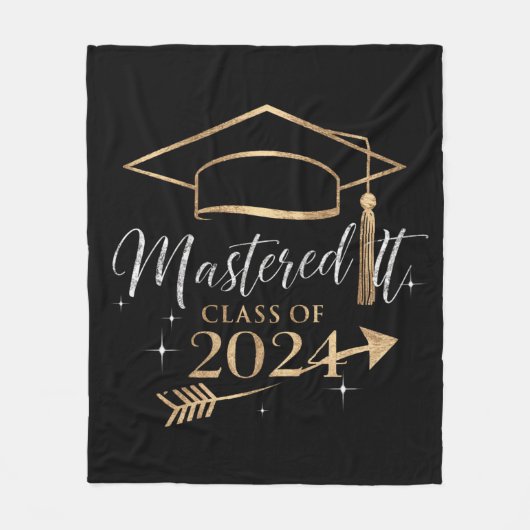 2024年の卒業式ギフトのクラスをマスター フリースブランケット (正面)