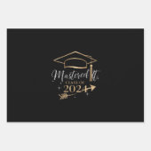 2024年の卒業式ギフトのクラスをマスター ラッピングペーパーシート (正面)