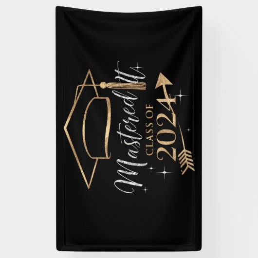 2024年の卒業式ギフトのクラスをマスター 横断幕 (縦)