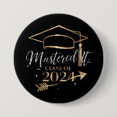 2024年の卒業式ギフトのクラスをマスター 缶バッジ (正面)