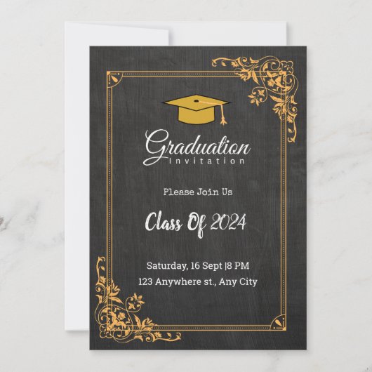 2024年の卒業招待状クラス 招待状 (正面)