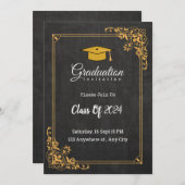 2024年の卒業招待状クラス 招待状 (正面/裏面)