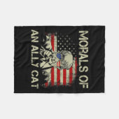 2024年の同盟国の猫のおもしろいトランプ フリースブランケット (正面(横))