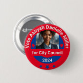 2024年の地方選挙カスタム写真キャンペーンテンプレート 缶バッジ (正面&裏面)