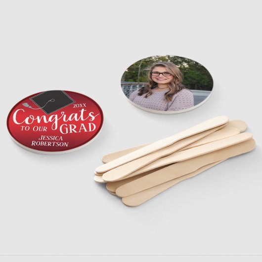 2024年の大学院の写真へのおめでとう ハンドファン (組立なし)