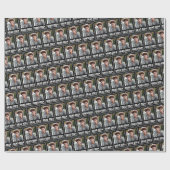 2024年の大学院の写真名ブラック ラッピングペーパー (フラット)