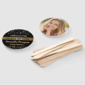 2024年の大学院フォトクラス金ゴールドブラックおめでとう ハンドファン (組立なし)