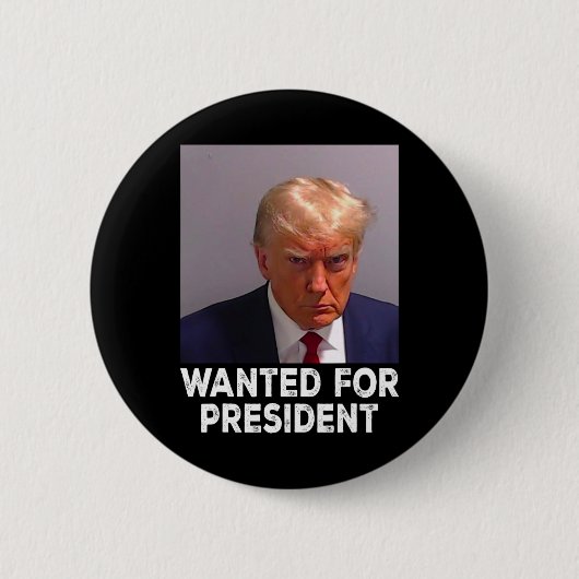 2024年の大統領に向けたトランプのショットが望まれた 缶バッジ (正面)