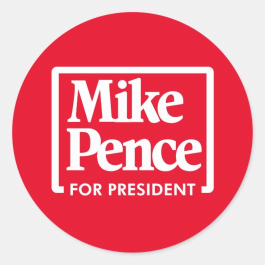 2024年の大統領に対するマイク・ペンス ラウンドシール (正面)