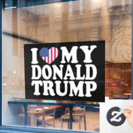 2024年の大統領のために私のドナルド・トランプをハート ウィンドウサイン