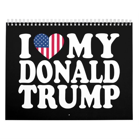 2024年の大統領のために私のドナルド・トランプをハート カレンダー (カバー)