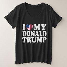 2024年の大統領のために私のドナルド・トランプをハート プラスサイズTシャツ