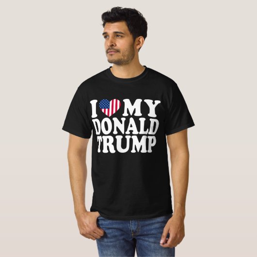 2024年の大統領のために私のドナルド・トランプをハート Tシャツ (正面フル)