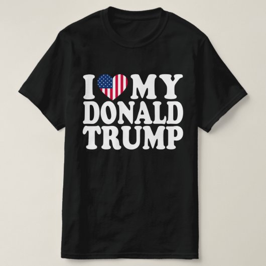 2024年の大統領のために私のドナルド・トランプをハート Tシャツ (デザイン正面)