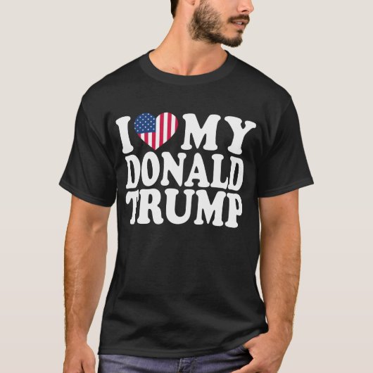 2024年の大統領のために私のドナルド・トランプをハート Tシャツ (正面)