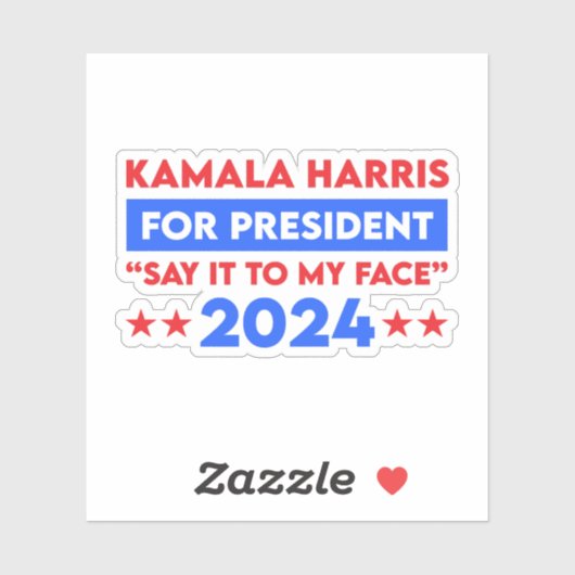 2024年の大統領のために私の顔カマラハリスにそれを言う シール (シート)