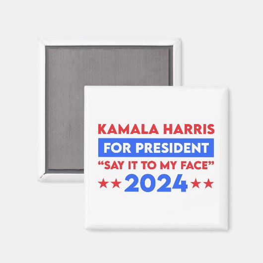 2024年の大統領のために私の顔カマラハリスにそれを言う マグネット (正面/裏面)