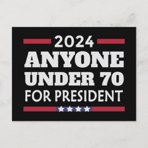 2024年の大統領のために70歳未満の誰でも ポストカード