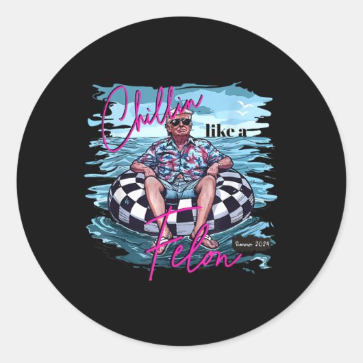 2024年の大統領のためのフェロン・トランプのように3 ラウンドシール (正面)