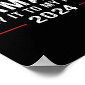2024年の大統領のための私の顔カマラハリス5 ポスター (角)