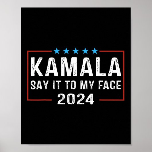 2024年の大統領のための私の顔カマラハリス5 ポスター (正面)