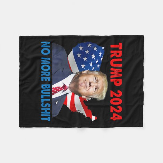 2024年の大統領のトランプはこれ以上の強気ではない フリースブランケット (正面(横))