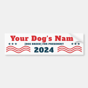 2024年の大統領の愛犬おもしろい バンパーステッカー
