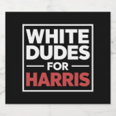 2024年の大統領カマラハリスのためのホワイトダデス ビールラベル (シングルラベル)