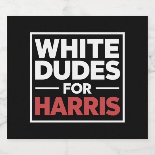 2024年の大統領カマラハリスのためのホワイトダデス ビールラベル (シングルラベル)