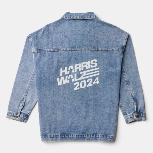 2024年の大統領選ハリス・ワルツ デニムジャケット (裏面)