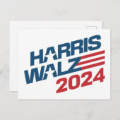 2024年の大統領選ハリス・ワルツ ポストカード (正面/裏面)