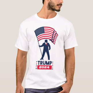 2024年の大統領選挙ロゴドナルド・トランプ Tシャツ