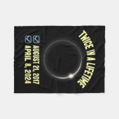 2024年の女性の生涯太陽ので2回 フリースブランケット (正面(横))