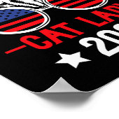 2024年の子どものいない猫おもしろい女性の政治選挙 ポスター (角)