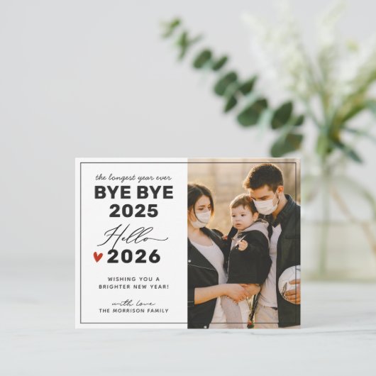 2024年の家族の写真に別れを告げる シーズンポストカード (スタンド正面)