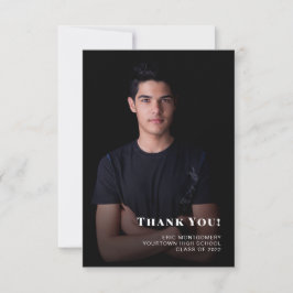 2024年の少年の卒業式のクラスありがとう写真 サンキューカード