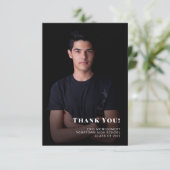 2024年の少年の卒業式のクラスありがとう写真 サンキューカード (スタンド正面)