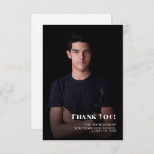 2024年の少年の卒業式のクラスありがとう写真 サンキューカード (正面/裏面)