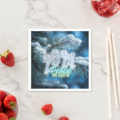 2024年の平和を願うリングや輪 スタンダードカクテルナプキン (インサイチュ)