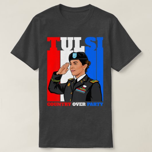 2024年の愛国民主党大統領のタルシ・ガバール Tシャツ (デザイン正面)