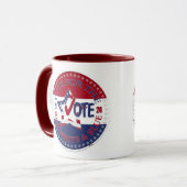 2024年の投票では赤、白、青の順に マグカップ (正面左)