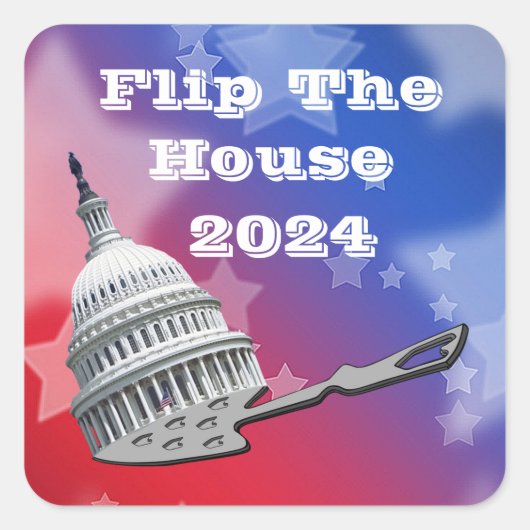 2024年の投票を反転 スクエアシール (正面)