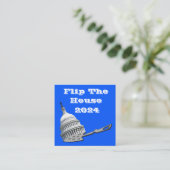 2024年の投票を反転 スクエア名刺 (スタンド正面)