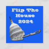 2024年の投票を反転 スクエア名刺 (正面)