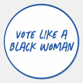 2024年の投票を黒人女性ラウンドスティッカーのように ラウンドシール