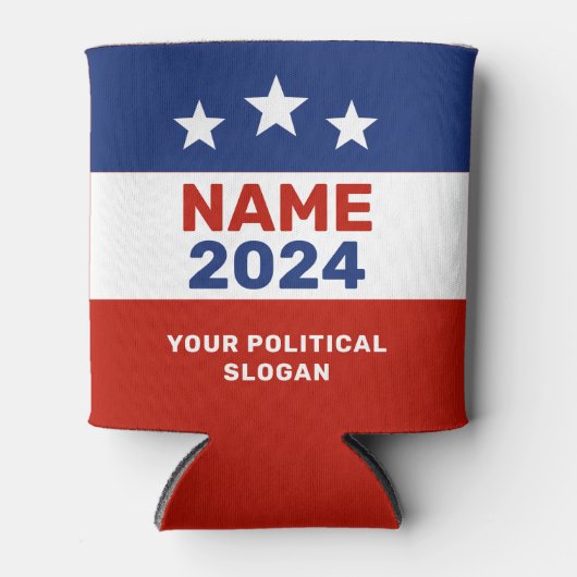 2024年の政治キャンペーンの米国赤青の選挙 缶クーラー (正面)